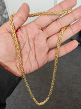 سلسلة ذهبية بيزنطية صلبة من طراز King Byzantine Gold بسمك 2.30 مم إلى 4.70 مم